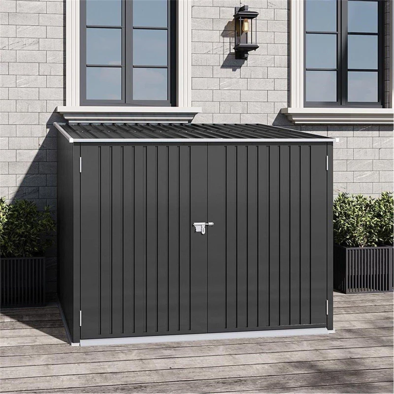 Image of Breeins 6x6fts Bicycle Storage Shed Charcoal Black M
