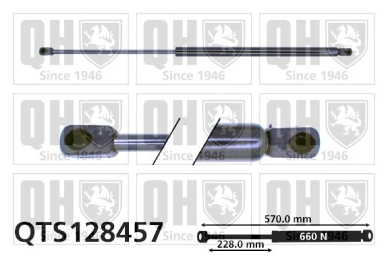Image of QUINTON HAZELL Tailgate strut QUINTON HAZELL QTS128457