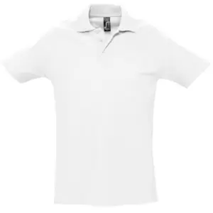 Image of SOLS Mens Spring II Short Sleeve Heavyweight Polo Shirt (4XL) (White)