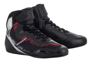 Alpinestars Faster-3 Rideknit Black Silver Bright Red Shoes US 9.5