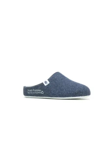 image of Hush Puppies 'The Good Slipper' 90% Recycled RPET Polyester Mule Slippers Navy