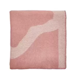 image of Ted Baker Magnolia Throw - 150x180cm - Soft Pink