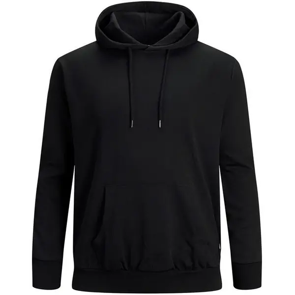 image of Jack and Jones Basic Hood Sweat Plus Size - Black 2XL