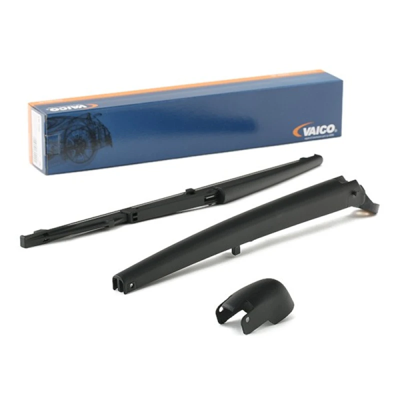 Image of VAICO V24-0494 Wiper Arm Set, window cleaning with integrated wiper blade PBT, GRP (Glass fibre Reinforced Plastic) Wiper Arm Set,window cleaning (654