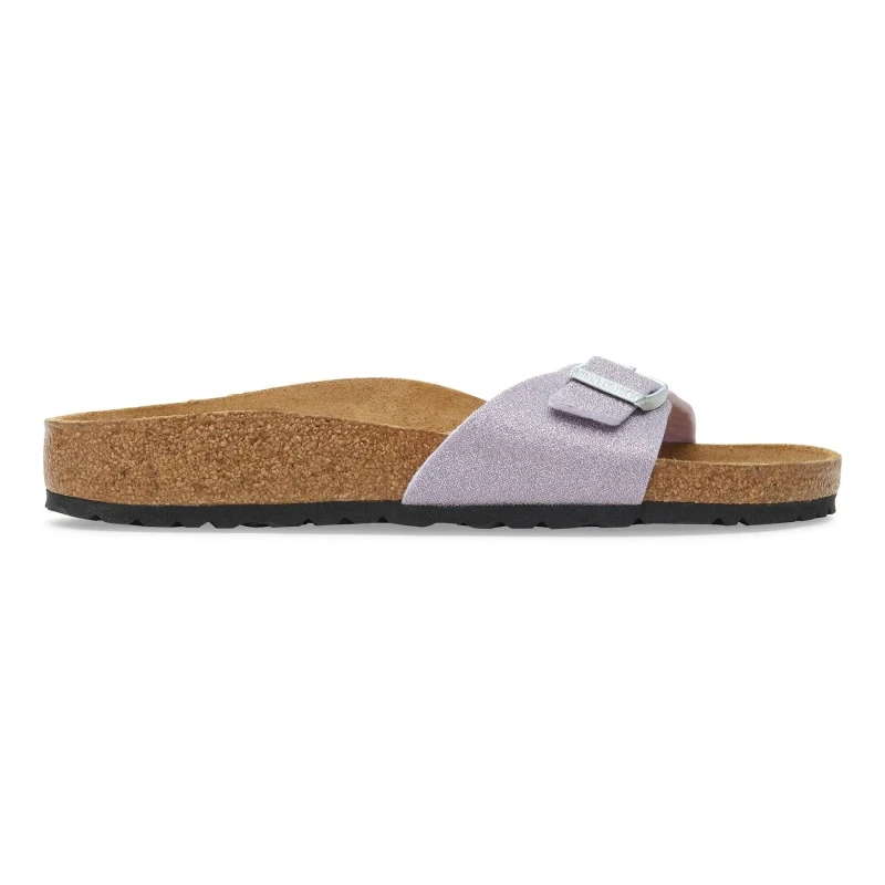 Image of Birkenstock Womens sandals Birkenstock Madrid BS Synthetik Shiny Glitter Faded Purple (Etroit) Violet Female 36 Etroit