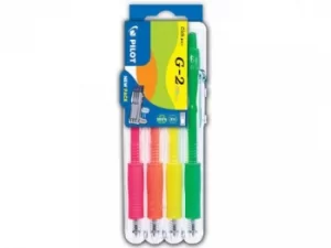 Image of Pilot Set2Go G207 Retractable Gel 0.7mm Neon Assorted PK4