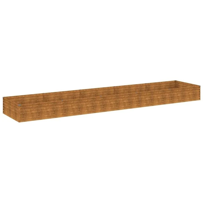 Image of vidaXL Garden Raised Bed 482x100x36cm Corten Steel, Brown 151997