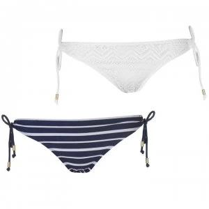 Dorina Dorina Valencia 2 Pack Bikini Bottoms Womens - BlueSTRIPEWHITE