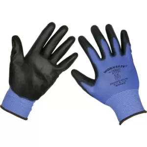 image of 12 PAIRS - LARGE Lightweight Precision Grip Gloves - Elasticated Wrist