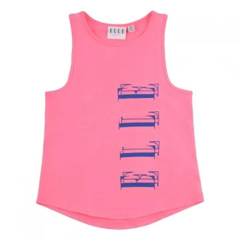 Image of Elle Elle Logo Vest - Neon Pink