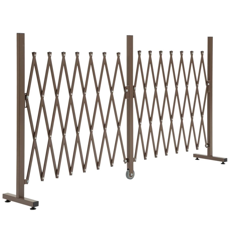 Image of Outsunny Aluminium Alloy Foldable Garden Screen - Brown, Brown 844-139