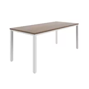 Image of Fraction Infinity 180 X 80 Meeting Table - Dark Walnut With White Legs