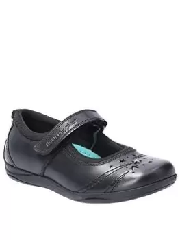 Image of Hush Puppies Amber Mary Jane Back To School Shoe - Black, Size 1 Older
