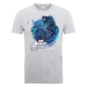 Image of Marvel Avengers Assemble Captain America Montage T-Shirt - Grey - S
