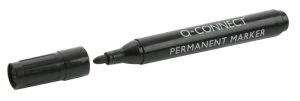 Image of Q Connect Perm Marker Bullet Black - 10 Pack