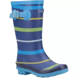 Image of Cotswold Boys Stripe Mid Height Flexible Wellington Boots UK Size 9 (EU 27)