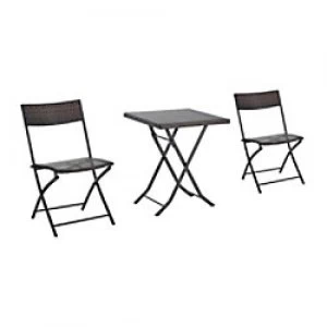 Image of Outsunny Rattan Coffee Set 841-176 Brown