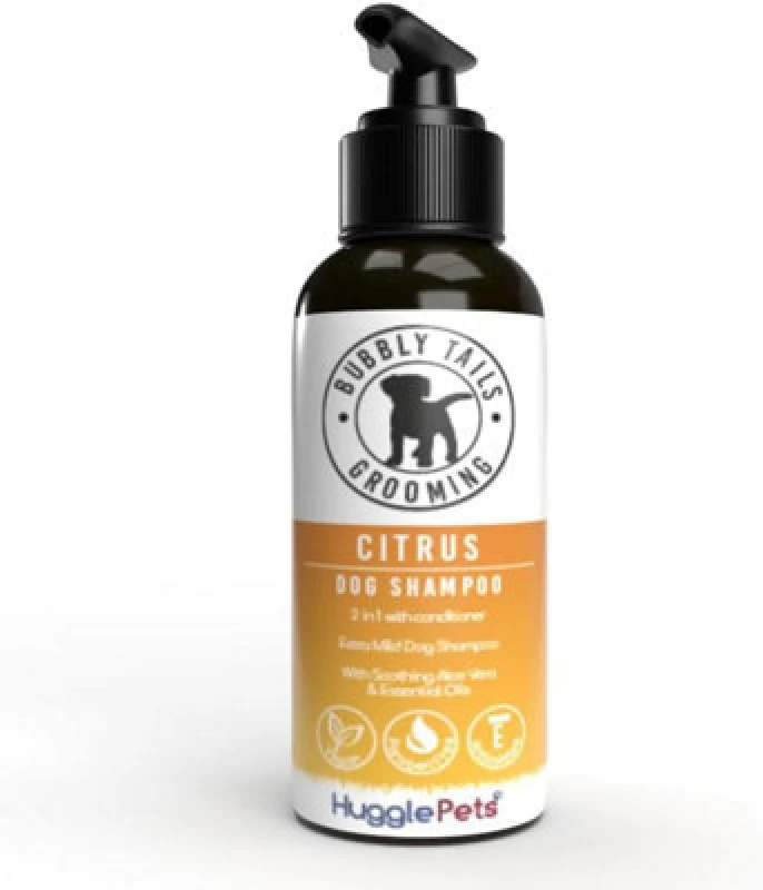 Image of HugglePets Bubbly Tails Citrus 2 in 1 Shampoo & Conditioner for Dogs 500ml Clear
