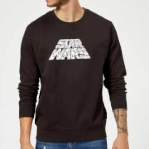 Image of Star Wars The Rise Of Skywalker Trooper Filled Logo Sweatshirt - Black
