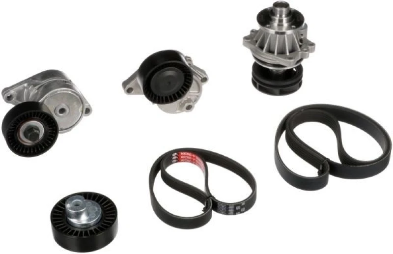 Image of GATES Water Pump + V-Ribbed Belt Kit GATES KP26PK1540