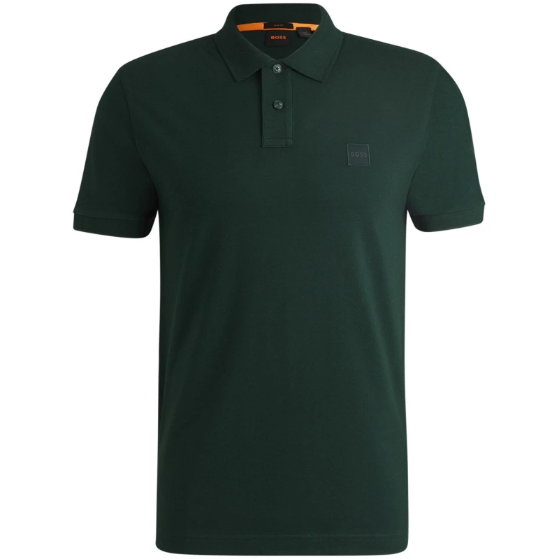 Image of Boss Passenger Piqu Polo Top - Green Green L