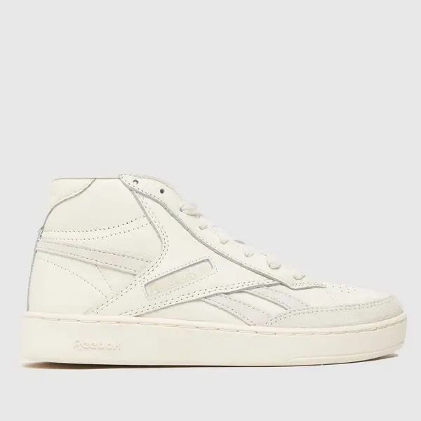 image of Reebok club c form hi trainers in beige Beige UK 6 (EU 39)