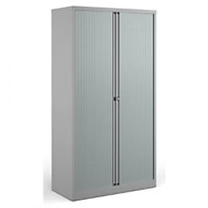 image of Bisley Tambour Cupboard Lockable Steel & Aluminium DST78G 1000 x 470 x 1970 - 1985mm Goose Grey