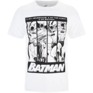 image of DC Comics Mens Batman I am Batman T-Shirt - White - S