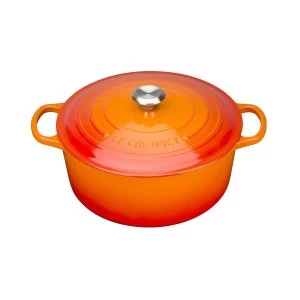Image of Le Creuset Signature Cast Iron Round Casserole 20cm Volcanic