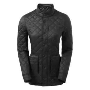 image of 2786 Womens/Ladies Quartic Quilt Jacket (L) (Black)