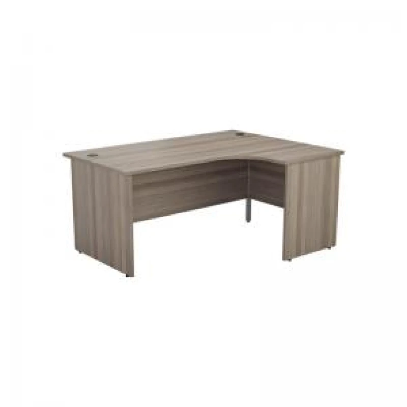 Image of Jemini Radial Right Hand Panel End Desk 1600x1200x730mm Grey Oak KF805076