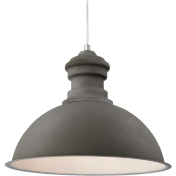 Image of Firstlight - Aztec - 1 Light Dome Ceiling Pendant Rough Sand Concrete, E27