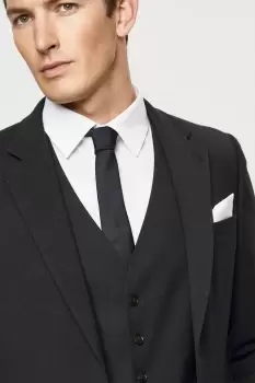 Image of Mens Slim Fit Black Essential Waistcoat