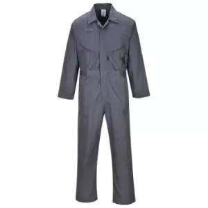 image of Portwest - C813GGRS - sz Long S Liverpool Zip Coverall - Graphite Grey - Graphite Grey