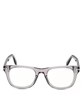 Tom Ford Mens Square Blue Light Glasses, 50mm