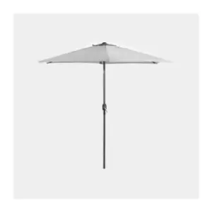 image of 2.7M Steel Powder Coated Parasol - UV30+ Crank and Tilt Umbrella for Outdoor, Garden and Patio - Grey - Vonhaus