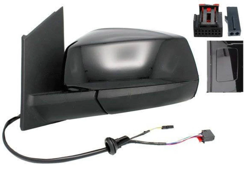 Image of ALKAR 6149830 Wing mirror Left, Glossy, Electric, Convex Outside Mirror (50)