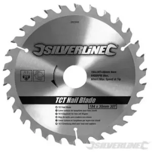 image of 633507) tct Nail Blade 30T 190 x 16 - No Rings - Silverline