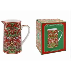 image of William Morris Strawberry Thief Red Jug By Lesser & Pavey