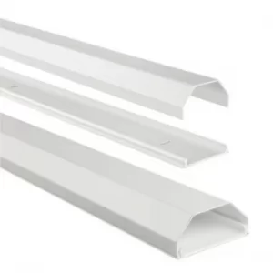 Image of Hama Aluminium Cable Duct, angular, 110/5/2.6 cm, white