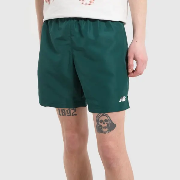 New Balance 7" woven shorts in dark green Dark Green Med