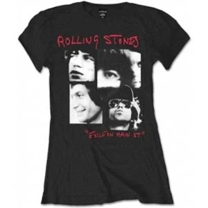Image of Rolling Stones Photo Exile Black Ladies T Shirt: Large