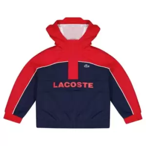 Image of Boys' Lacoste SPORT Water-Repellent Jacket Size 4 yrs Red / Navy Blue