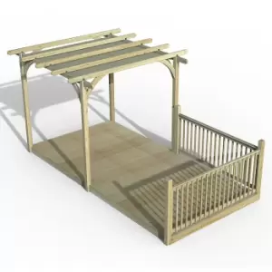 Image of 8' x 16' Forest Pergola Deck Kit with Canopy No. 3 (2.4m x 4.8m)