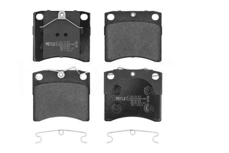 Image of MEYLE 025 216 3517 Brake pad set Front Axle, excl. wear warning contact, Original Quality, with anti-squeak plate Brake Pad Set,disc brake (402)