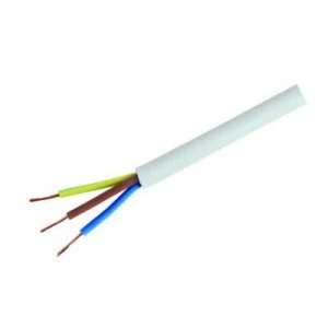 Image of Wickes 3 Core Flexible Cable - White 0.75mm2 x 7.5m