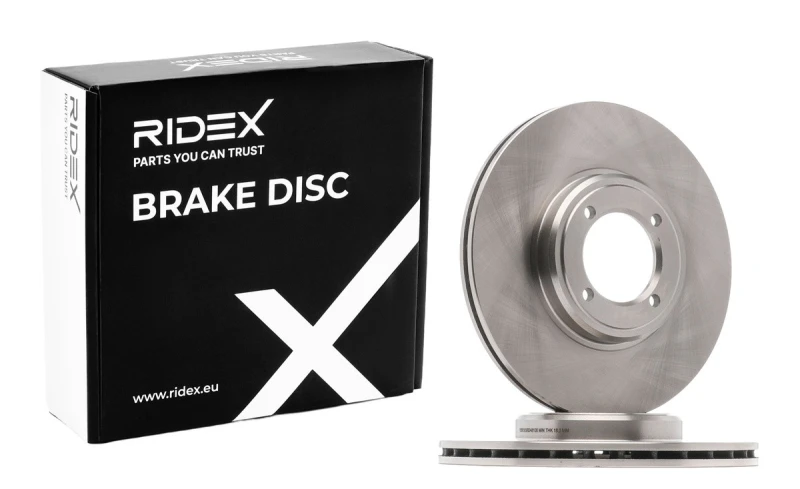 Image of RIDEX 82B1246 Brake disc Front Axle, Vented, Cast Iron, Uncoated, Untreated, without bolts/screws Cast Iron Brake Disc (82)