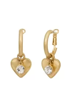 image of Gold 'Love Hearts' Interchangeable Hoop Earrings