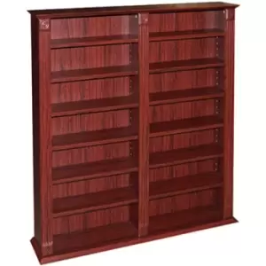 image of Watsons - regency - 700 cd / 280 dvd / Bluray / Media Storage Shelves Extra Large Unit - Mahogany