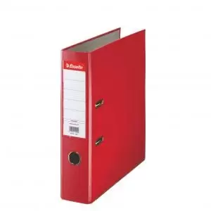 Image of Esselte Essentials A4 Polypropylene Lever Arch File 75mm. Red. Pack 3.